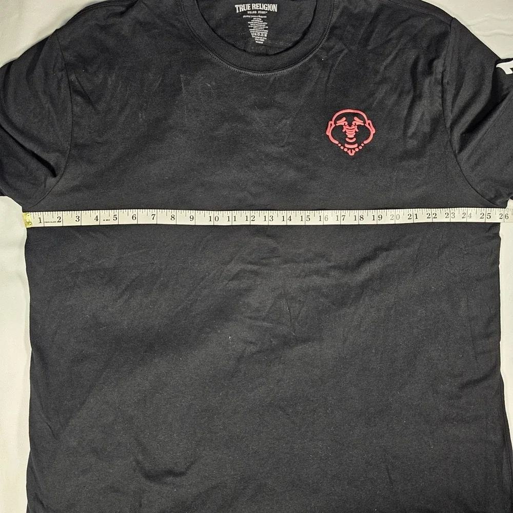 NWT True Religion Buddha Coin Tee Shirt Mens XXL Black Graphic T-Shirt